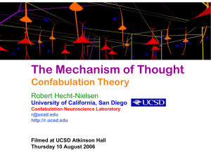 The Mechanism of Thought Confabulation Theory Robert Hecht-Nielsen University of California, San Diego