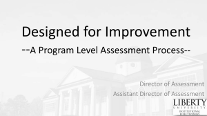 Designed for Improvement -- A Program Level Assessment Process-- Director of Assessment