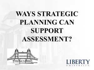 WAYS STRATEGIC PLANNING CAN SUPPORT ASSESSMENT?