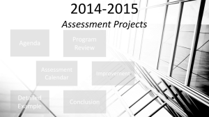 2014-2015 Assessment Projects Program Agenda