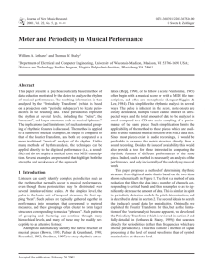 Meter and Periodicity in Musical Performance