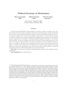 Political Economy of Mechanisms