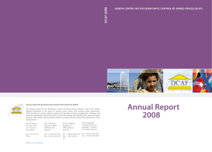 Annual Report D C A F DCAF AF 2008