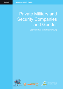 Private Military and Security Companies and Gender Sabrina Schulz and Christina Yeung