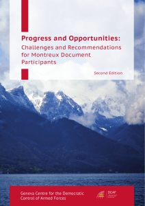 Progress and Opportunities: Challenges and Recommendations for Montreux Document Participants