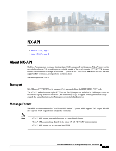 NX-API About NX-API
