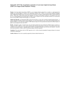 AbstractID: 5279 Title: Quantitative evaluation of cone beam digital tomosynthesis