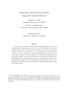 Assessing Asset Pricing Models using Revealed Preference