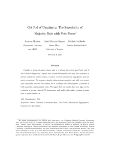 Get Rid of Unanimity: The Superiority of Laurent Bouton Aniol Llorente-Saguer