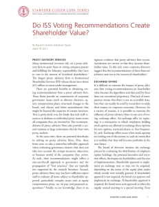 Do ISS Voting Recommendations Create Shareholder Value?