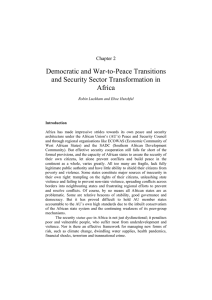 Democratic and War-to-Peace Transitions and Security Sector Transformation in Africa Chapter 2