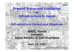 Title Present Status and Evaluation of Infrastructure in Japan