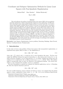 Coordinate and Subspace Optimization Methods for Linear Least