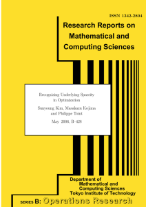 Research Reports on Mathematical and Computing Sciences