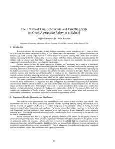 The Effects of Family Structure and Parenting Style