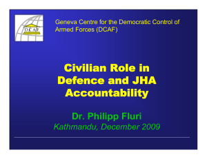 Civilian Role in Defence and JHA A t bilit