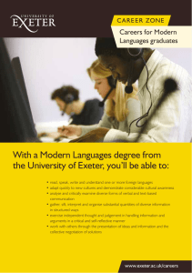 With a Modern Languages degree from Careers for Modern Languages graduates