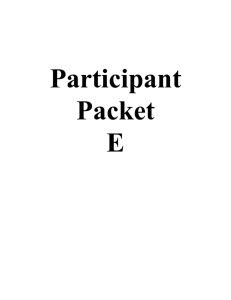 Participant Packet E