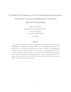 Semidefinite Programming versus the Reformulation-Linearization Technique for Nonconvex Quadratically Constrained