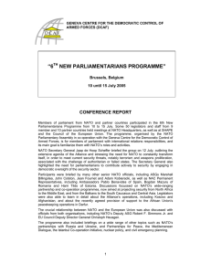 “6 NEW PARLIAMENTARIANS PROGRAMME” CONFERENCE REPORT