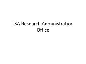 LSA Research Admin Office -What Documents Come to Our Office (Powerpoint presentation)