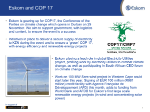 Eskom and COP 17