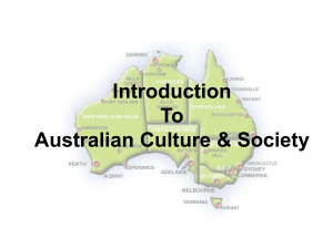 Introduction To Australian Culture &amp; Society