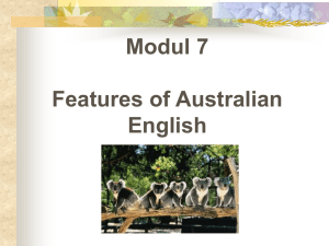 Modul 7 Features of Australian English
