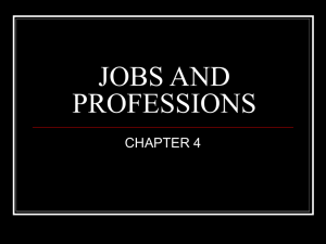 JOBS AND PROFESSIONS CHAPTER 4