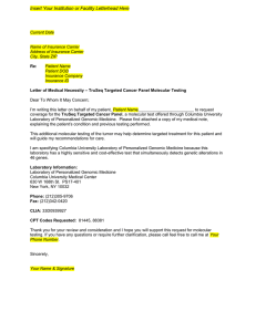 5. TruSeq Cancer Panel Letter of Medical Necessity Template