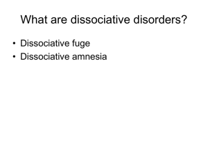 dissociative disorders