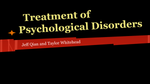 TREATMENT AND DISORDERS