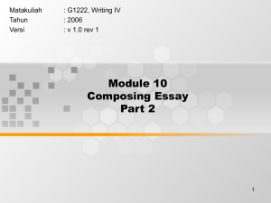 Module 10 Composing Essay Part 2 Matakuliah