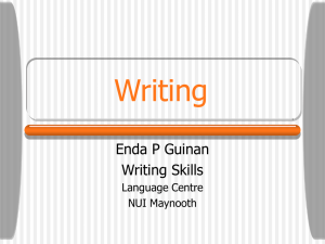 Writing Enda P Guinan Writing Skills Language Centre