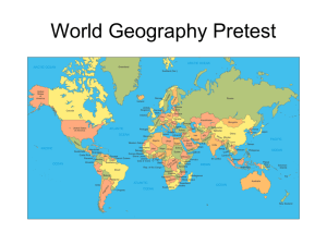 World Geography Pre-Test