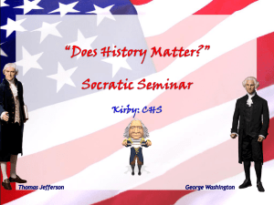 Does History Matter? Socratic Seminar