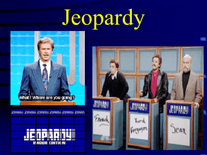 "Jeopardy" WWII Edition-Review Game