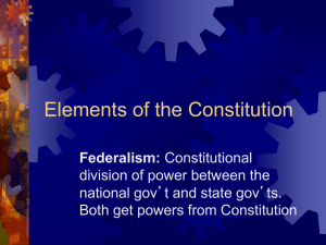 Elements of the Constitution