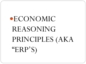 Economic Reasoning Principles