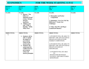 ECONOMICS  FOR THE WEEK STARTING 11/5/12