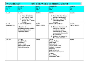 World History  FOR THE WEEK STARTING 2/17/14