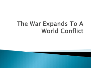 The War Expands to Global Conflict