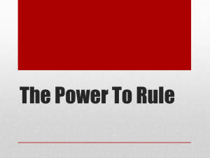 The Power To Rule