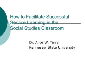 Service-Learning for the Social Studies Classroom