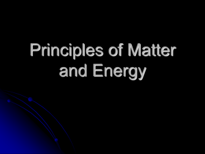 Matter and Energy PowerPoint Presentation