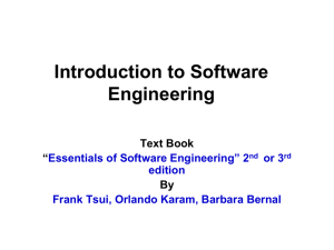 Intro to Software Engineering (Chapter 1)