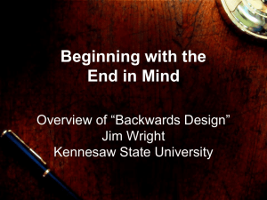 Designing with the End in Mind