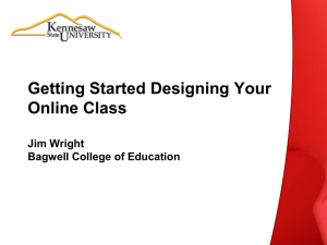 Getting Started Designing Your Online Class