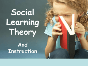 Social Learning Theory and Instruction