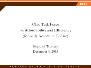 Ohio Task Force on Affordability and Efficiency Update December 4, 2015
